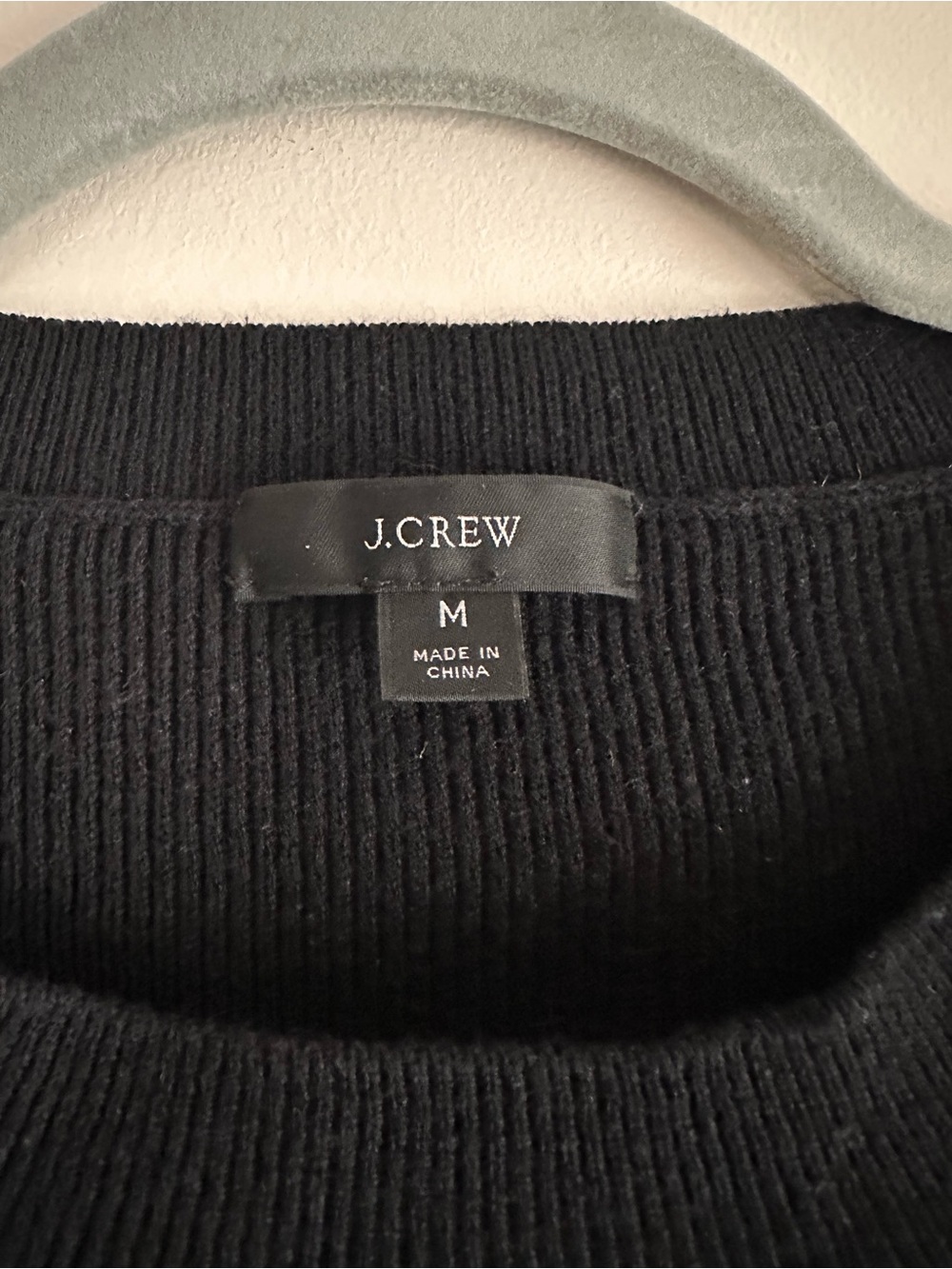 J. Crew • Balloon-Sleeve Crewneck Sweater in Black - Picture 2 of 7